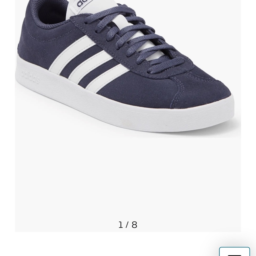 Adidas Dark Blue and White Sneakers